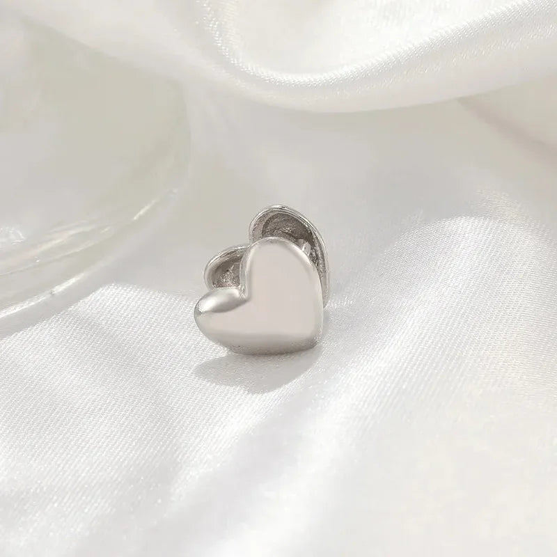 Vintage Heart Clip-On Ear Cuffs – No Piercing Silver Earrings Clip-On Earrings Babs