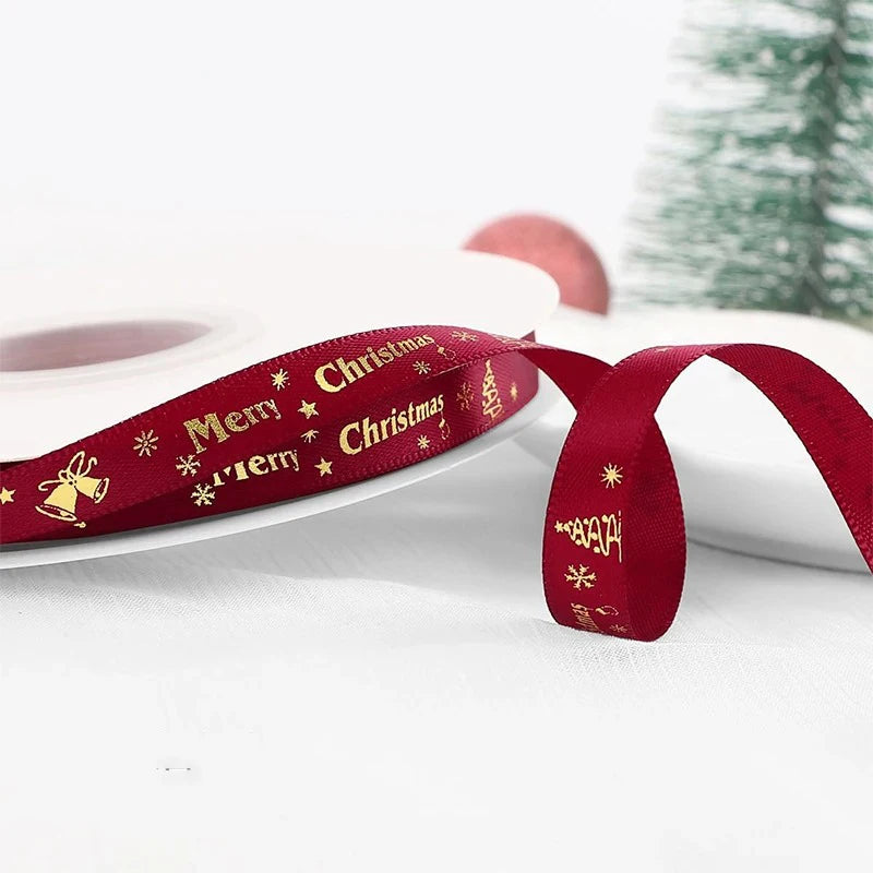 5m Christmas Ribbon – Gift Wrap, Tree & Holiday Décor Christmas Craft Ribbon Babs 1cm-03 5M