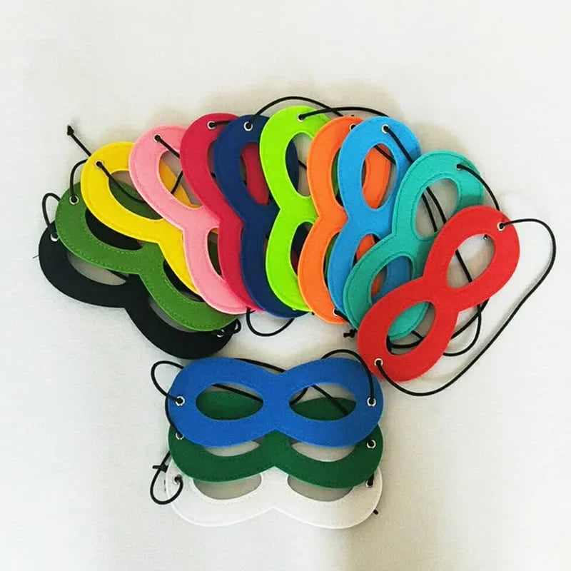 20pcs Colorful Felt Eye Masks – Halloween Masquerade Cosplay Party Masquerade Eye Masks Babs