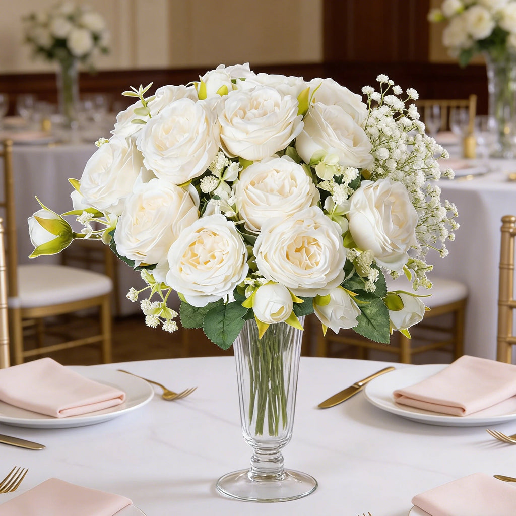 Artificial Silk Peony Rose Bouquet for Wedding & Home Décor Artificial Silk Flowers Babs