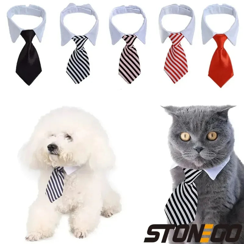 Adjustable Formal Suit Tie Collar for Small Dogs & Cats Pet Costume Tie Babs