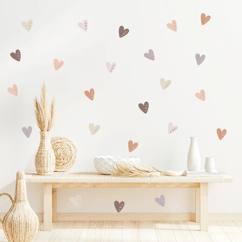36Pcs Boho Heart Wall Stickers – Nursery & Bedroom Decals Wall Decal Stickers Babs