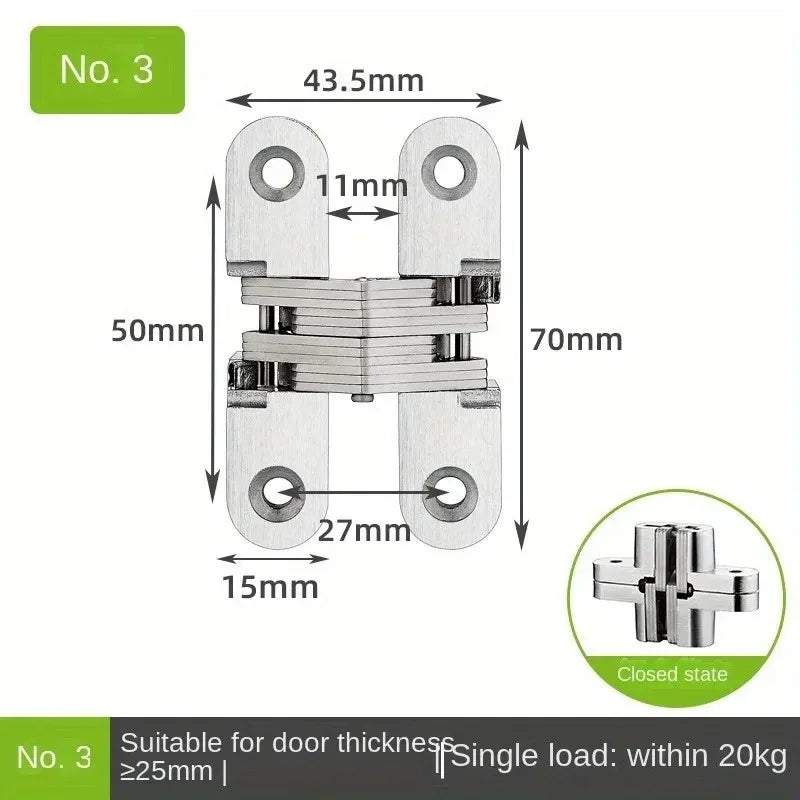 180° Invisible Concealed Barrel Hinge – Stainless Steel Gate & Door Concealed Door Hinge Babs 3