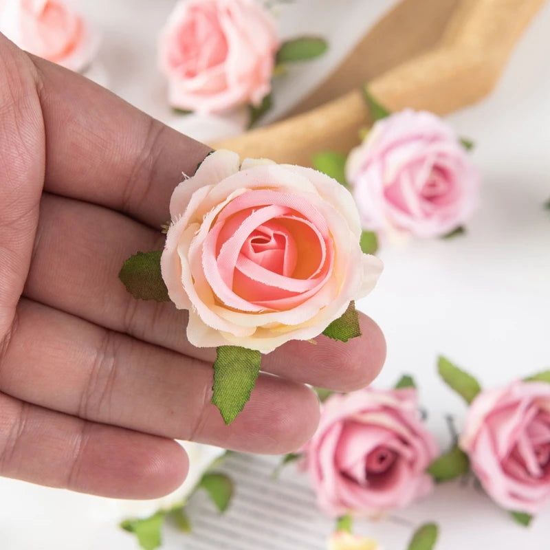Artificial Silk Rose Flower Heads – Wedding & Party Décor 25/50 Pcs Artificial Flower Heads Babs