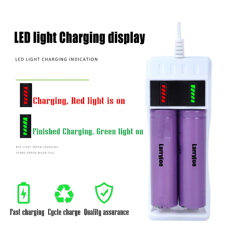 2-Slot USB Li-ion Battery Charger for 14500 & 18650 Li-ion Battery Charger Babs