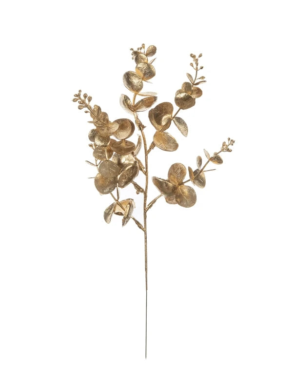 10Pcs Artificial Golden Leaf Branches – Wedding & Home Décor Artificial Leaf Branches Babs style 2 10 pcs