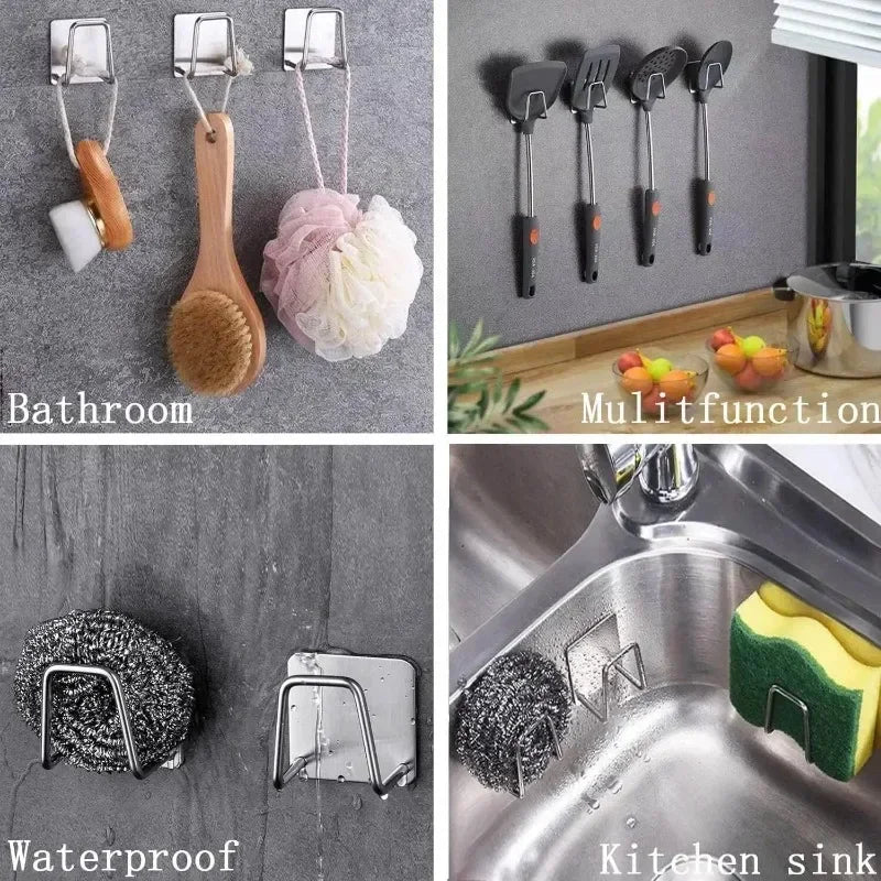 Self-Adhesive Stainless Steel Sink Sponge Drying Rack Sink Sponge Rack Babs