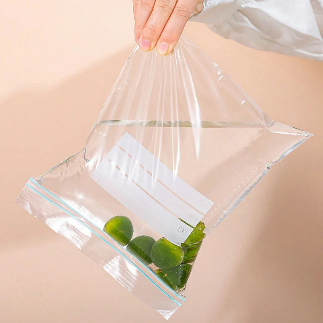Resealable Zip Storage Bags Variety Pack – 50 Bags, 3 Sizes Food Storage Bags Babs
