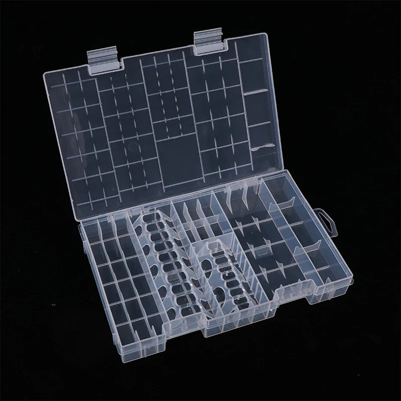 Hard Plastic Battery Storage Box – Clear Compartment Organizer Battery Storage Box Babs