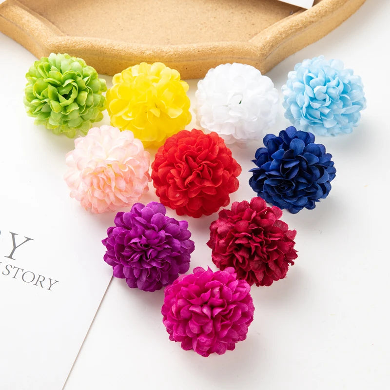 50/100pcs Silk Artificial Hydrangea Flowers – Wedding & DIY Decor Artificial Silk Flowers Babs