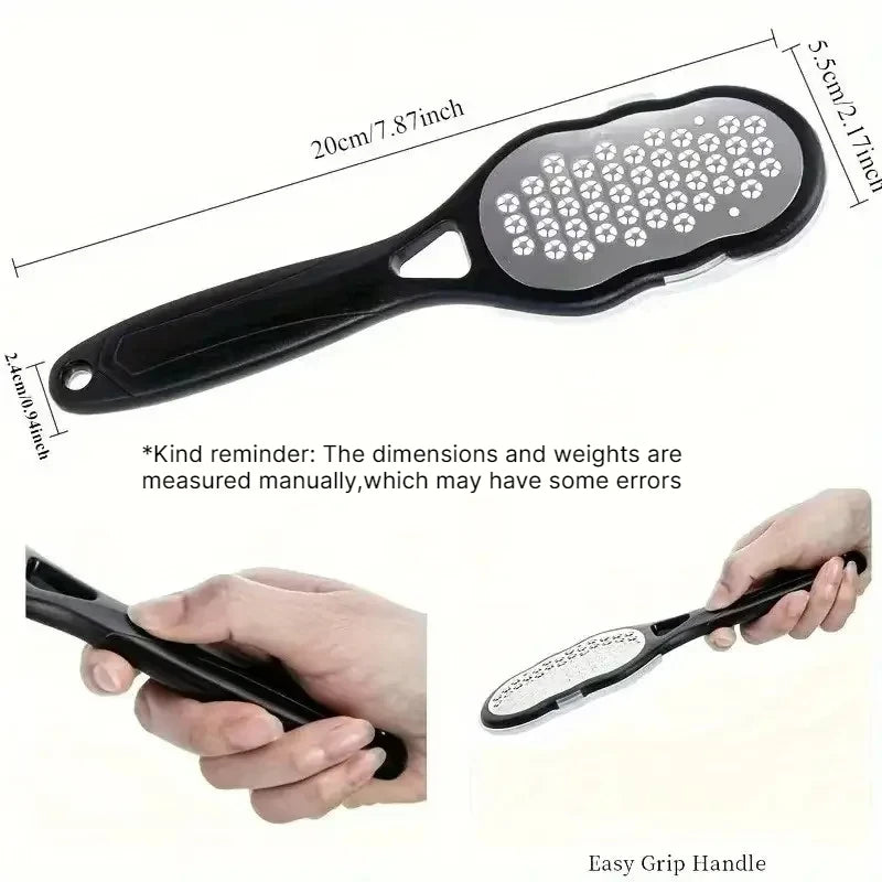 Stainless Steel Foot File & Callus Remover | Dual Grit Pedicure Foot File & Rasp Babs