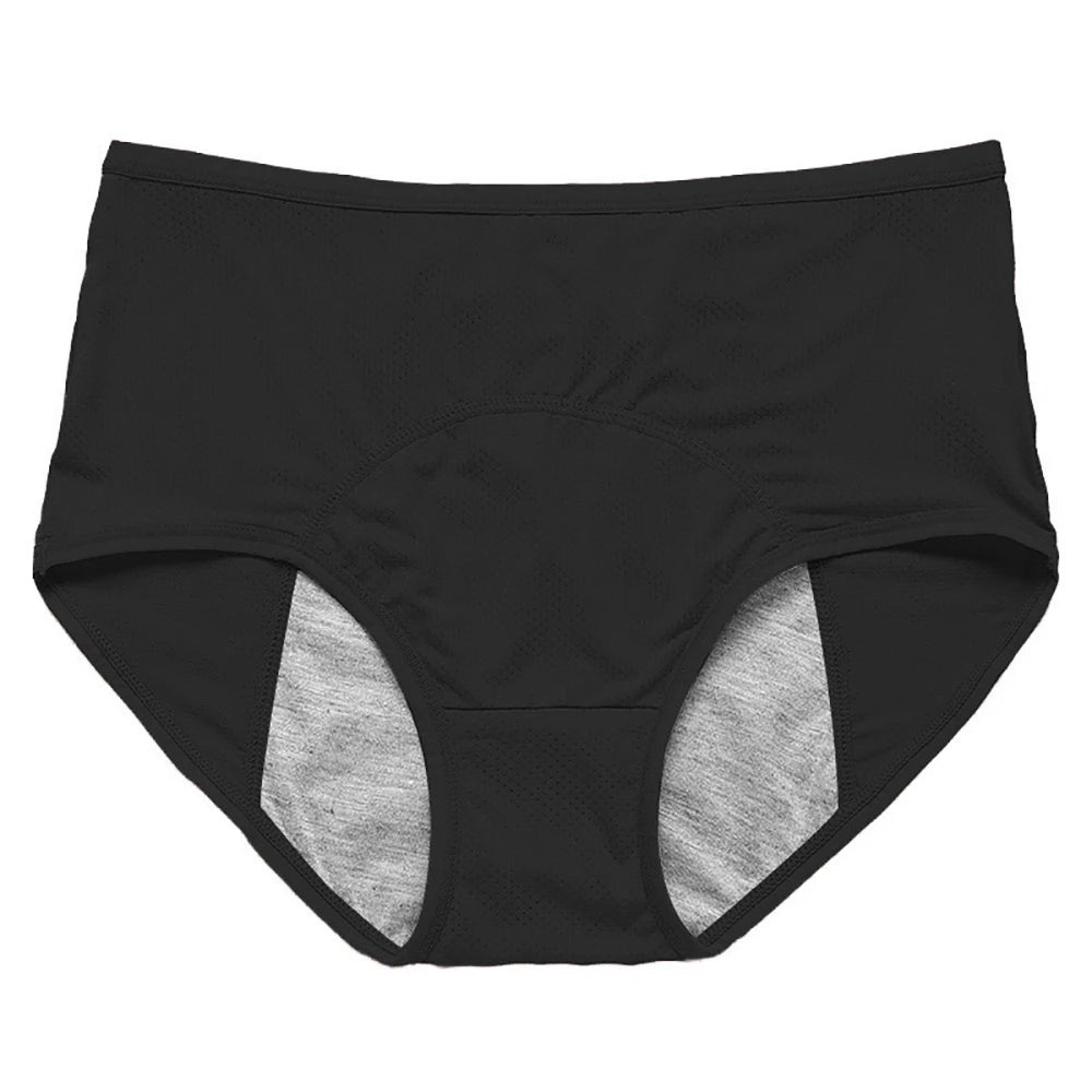 Women's Period Leakproof Briefs – Mid-Rise, Plus Size M–8XL Leakproof Period Briefs Babs Black M 1pc