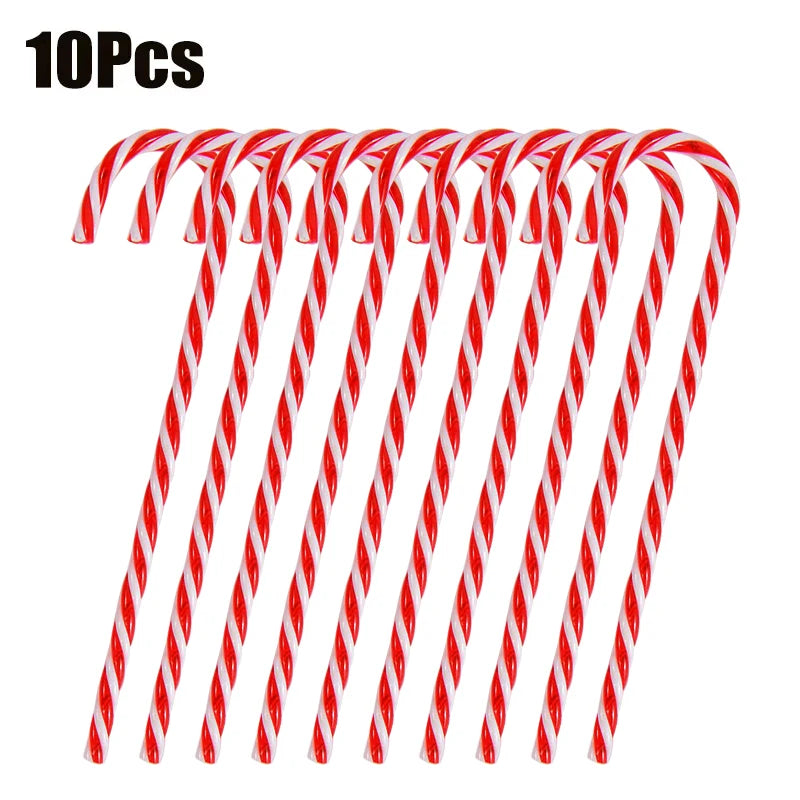 Acrylic Candy Cane Christmas Tree Ornaments | Xmas Pendants Christmas Tree Ornaments Babs 10pcs red