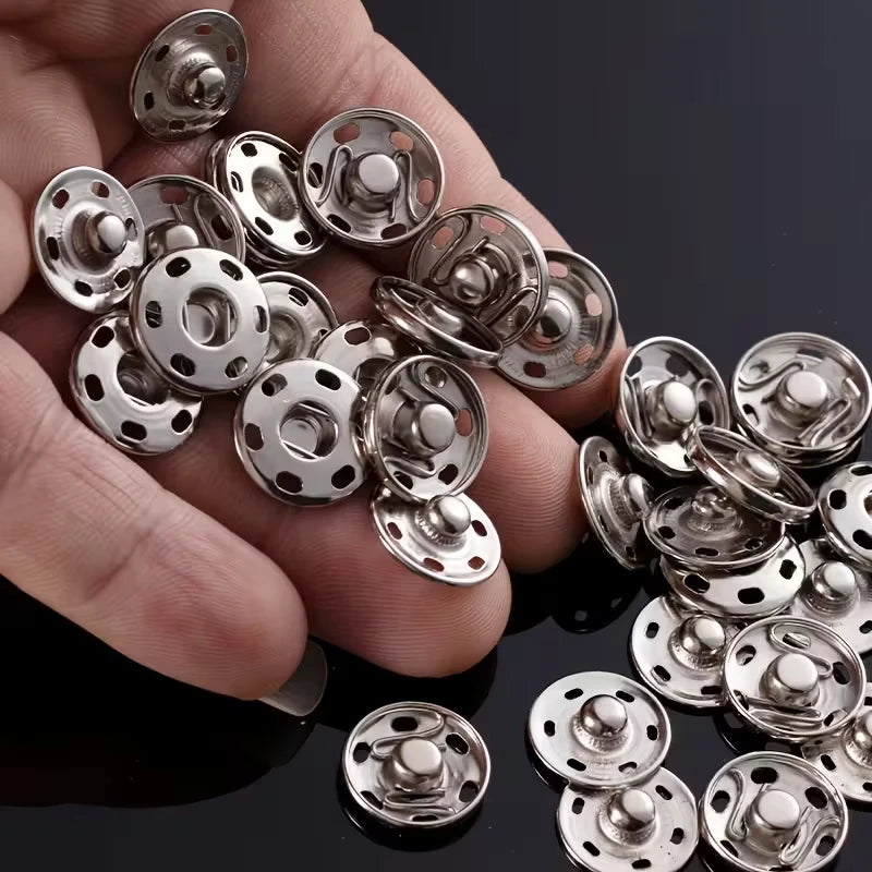 12 Pairs Brass Invisible Snap Buttons for Shirts & Jackets Snap Sewing Buttons Babs