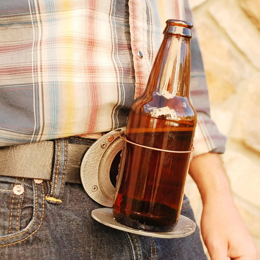 Zinc Alloy Beer Belt Buckle Holder & Can Opener – Hands-Free Belt Buckle Holder Babs