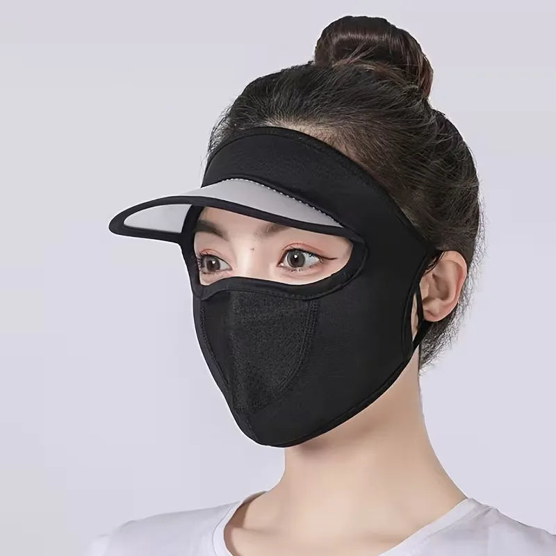 UPF 50+ Ice Silk Sun Protection Face Mask with Brim Sun Protection Mask Babs