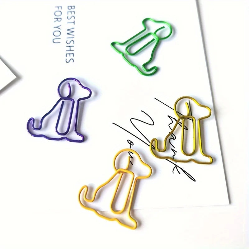 Colorful Dog Paper Clips – Cute Animal Office Organizer Animal Paper Clips Babs