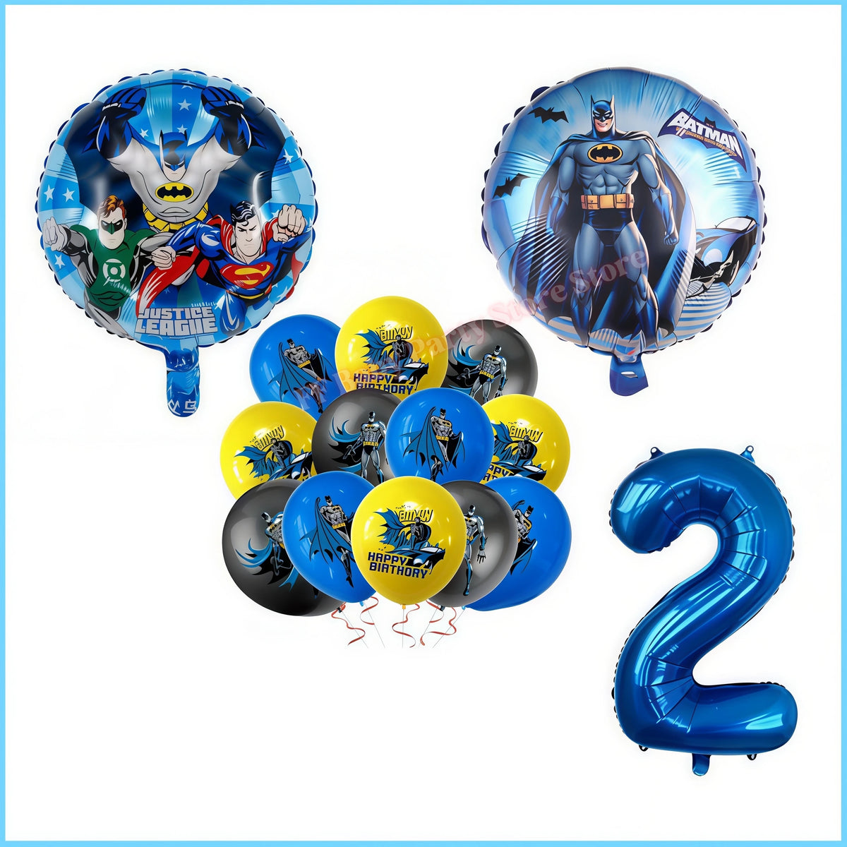 Bat Superhero Birthday Party Kit – Tableware, Balloons & Decor Party Decoration Kit Babs 21pcs Balloons2