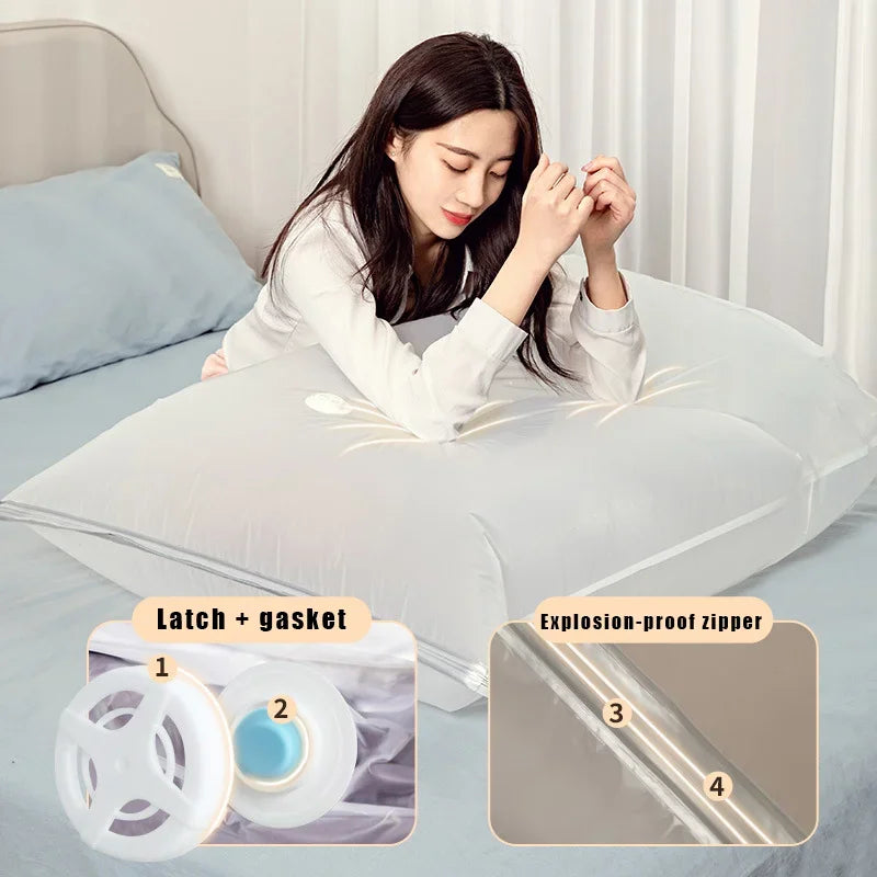 No-Pump Vacuum Storage Bags for Clothes & Blankets – 4 Sizes Vacuum Storage Bags Babs