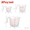 3-Piece Plastic Measuring Cups Set – 250ml, 500ml & 1000ml Measuring Cup Set Babs 3pcs pack