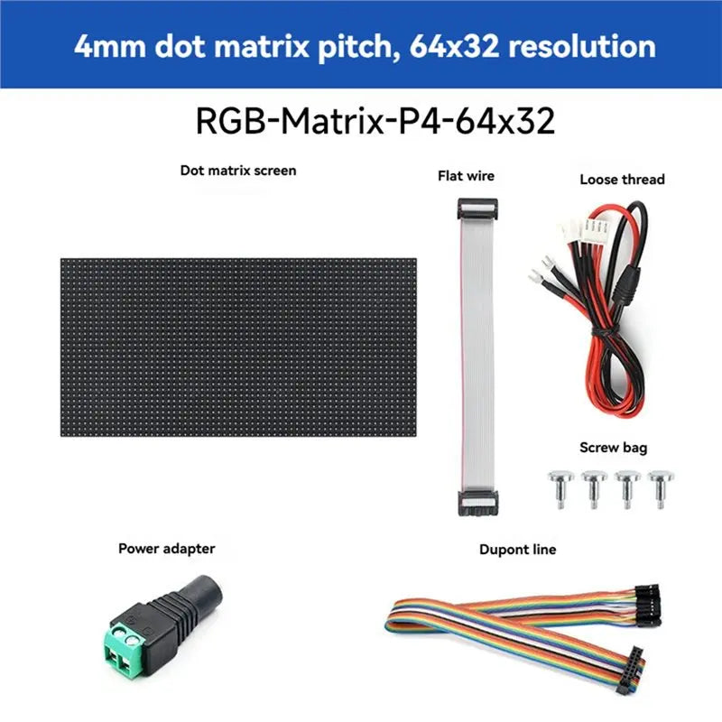 P4 RGB LED Matrix Panel 64x32 Pixels HUB75 – Full Color Display LED Matrix Display Babs