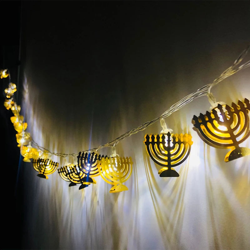 Hanukkah Star of David LED String Lights – 1.65M 10 LED Holiday String Lights Babs D