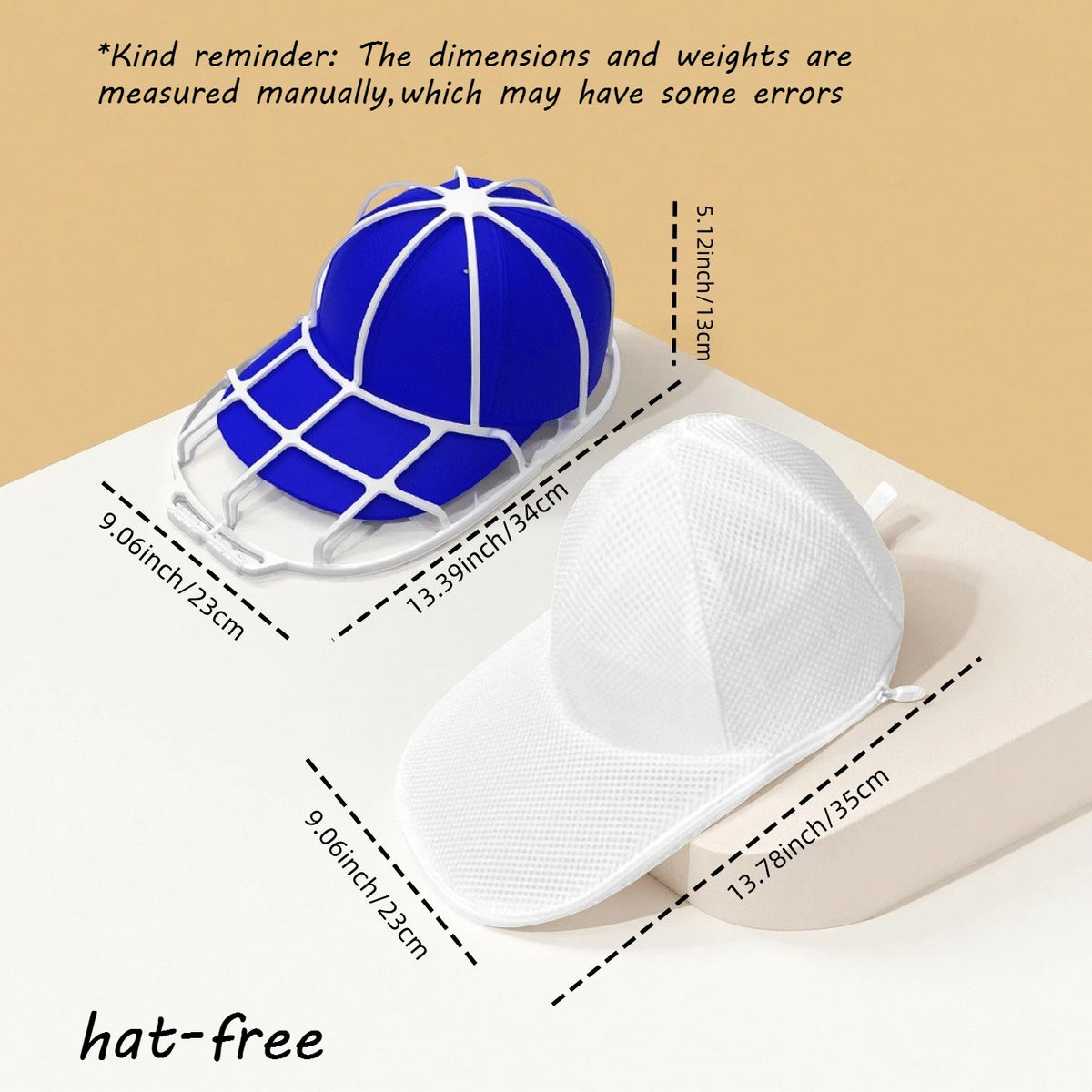 Hat Washing Protector & Shaper Clip for Baseball Caps Hat Washing Protector Babs white white