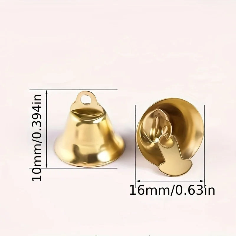 20pcs Mini Golden Jingle Bells – Christmas, Wedding & Dog Collar Craft Bell Charms Babs