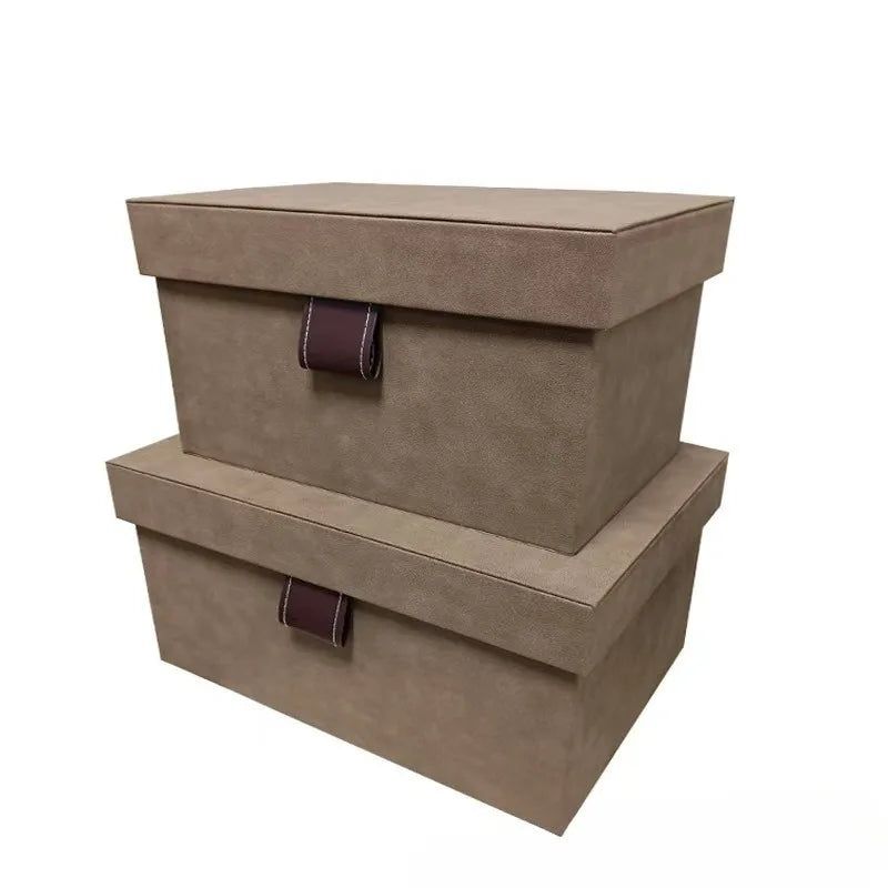Luxury Leather Storage Box – 50L Large Closet Organizer Leather Storage Box Babs
