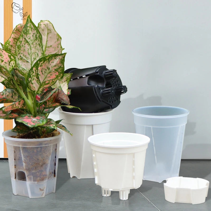 Transparent Self-Watering Orchid Planter – Breathable Lazy Pot Self-Watering Planter Babs