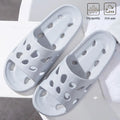 Non-Slip Hollow Shower Slippers – Soft Indoor House Sandals Indoor Shower Slippers Babs Grey-1Pair 40