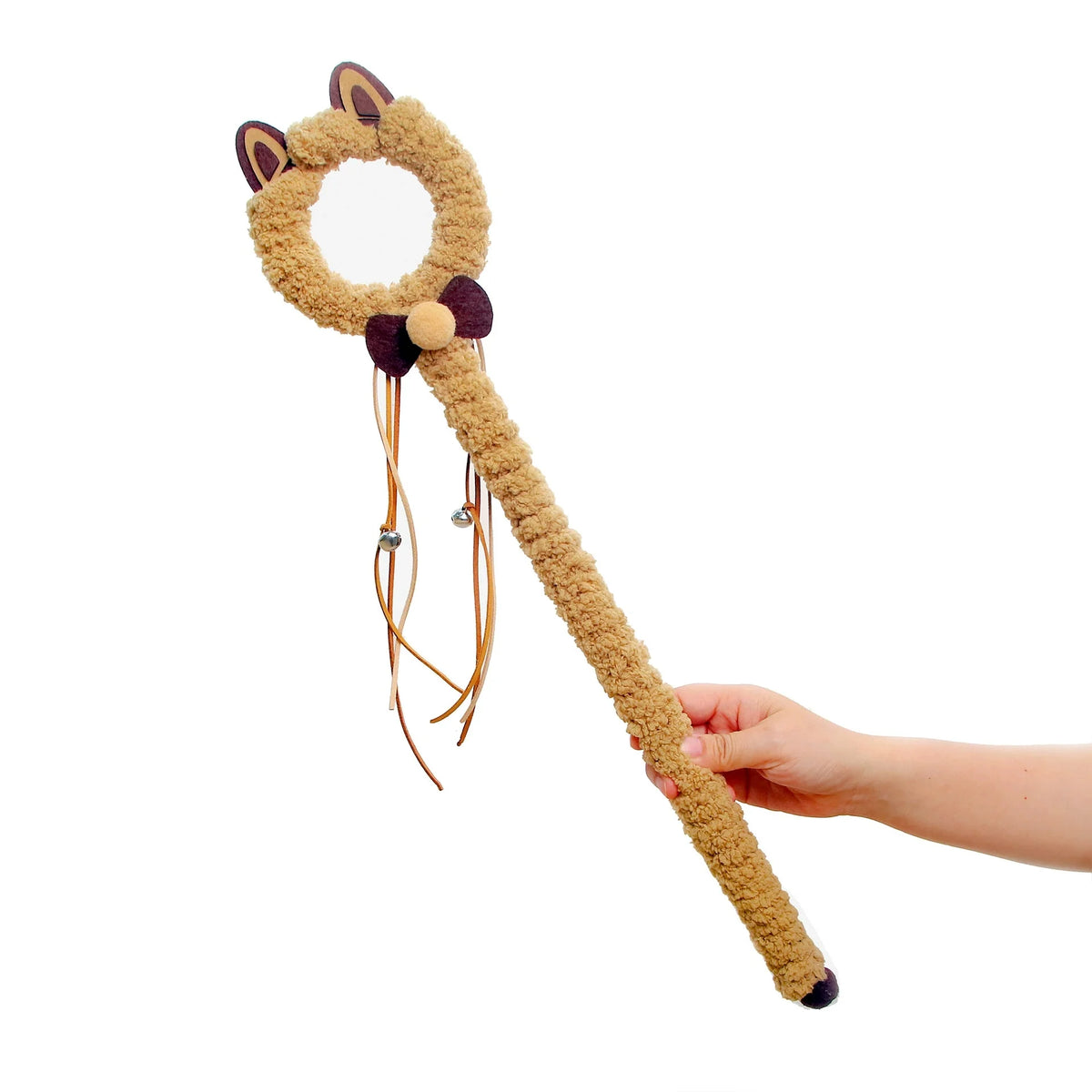 Plush Cat Stick Toy with Bells & Tassels | Interactive Wand Cat Wand Toy Babs Cat teaser stick
