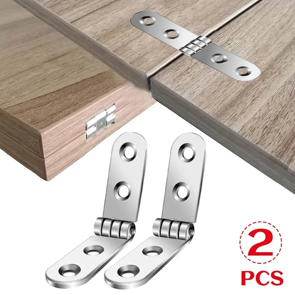 180° Foldable Cabinet Hinges – Flush Mount Iron Hinges (2pcs) Furniture Hinges Babs