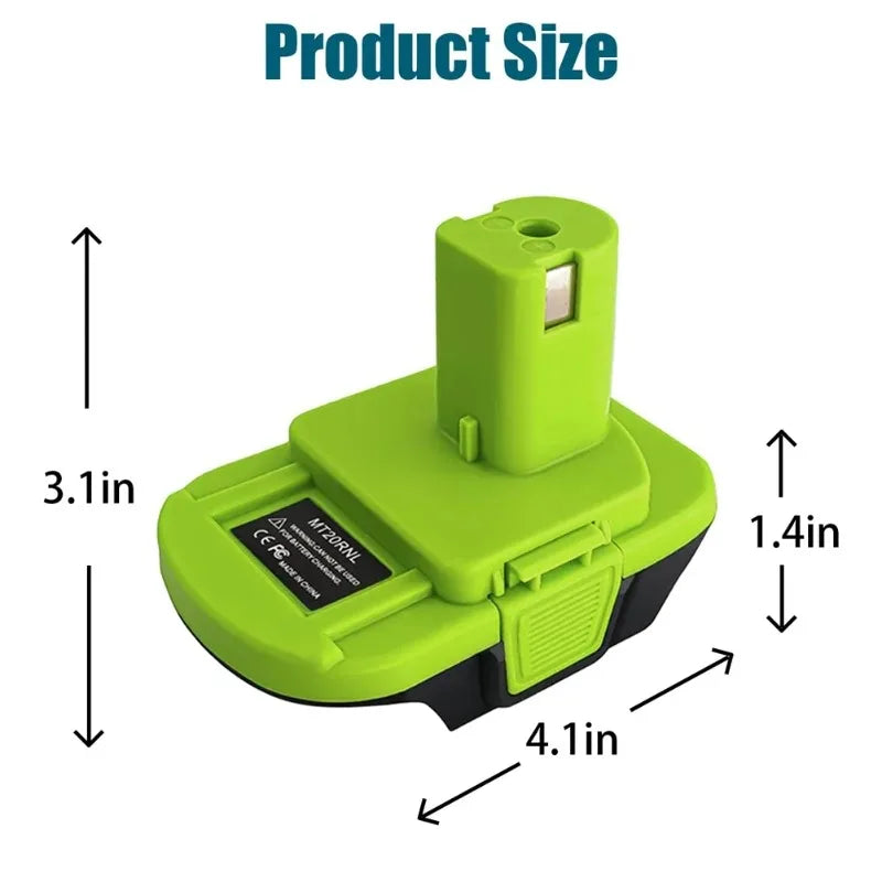 Makita 18V to Ryobi 18V Battery Adapter Converter MT20RNL Battery Adapter Babs