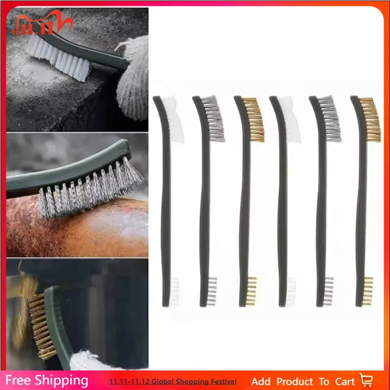 Car Detailing Brush Kit – 3 Wire Brushes & 4 Nylon Picks Car Detailing Brush Set Babs