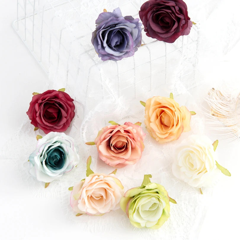 Silk Rose Artificial Flowers 5/10 Pcs – Wedding & Home Decor Artificial Silk Flowers Babs