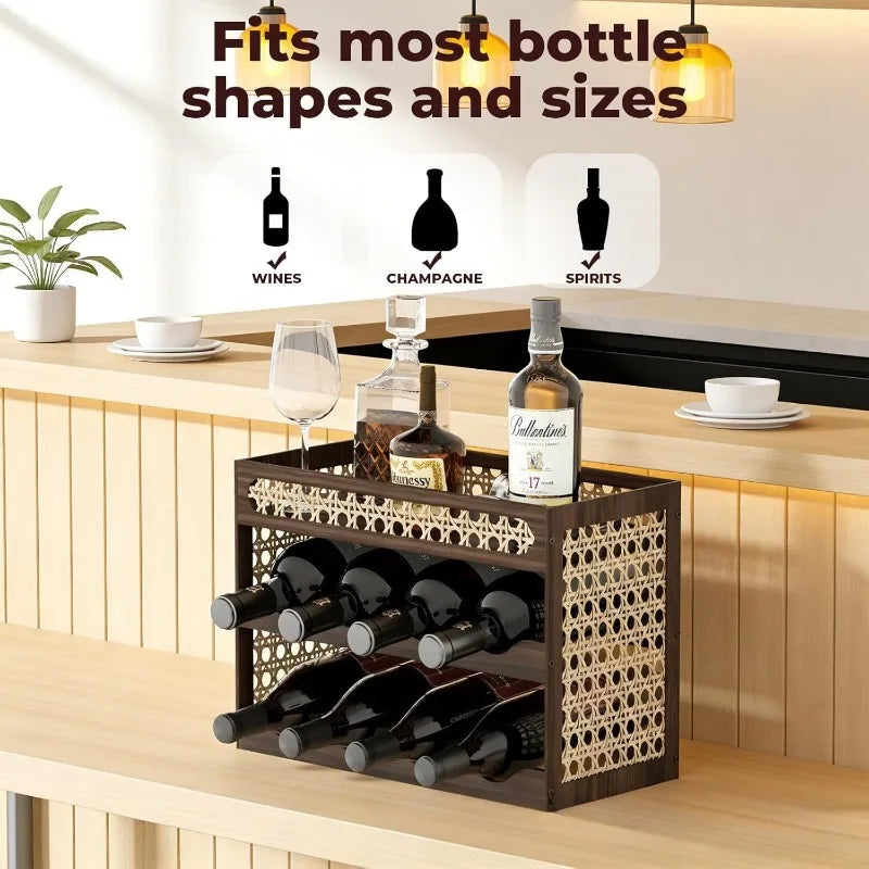 Decorative Wooden Wine Rack – Elegant Luxury Display Holder Wooden Wine Rack Babs