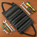 Roll Up Tool Bag | Multi-Pocket Organizer & Shoulder Strap Roll Up Tool Bag Babs black