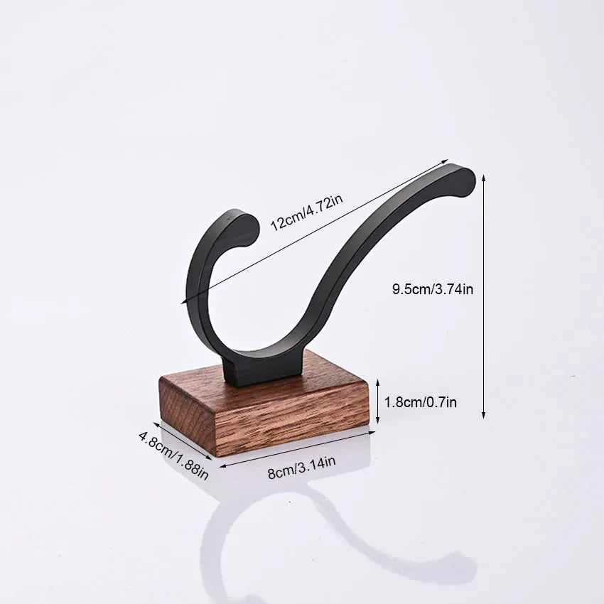 Natural Walnut Wood Wall Hook – Coat, Key & Towel Hanger Wooden Wall Hook Babs C