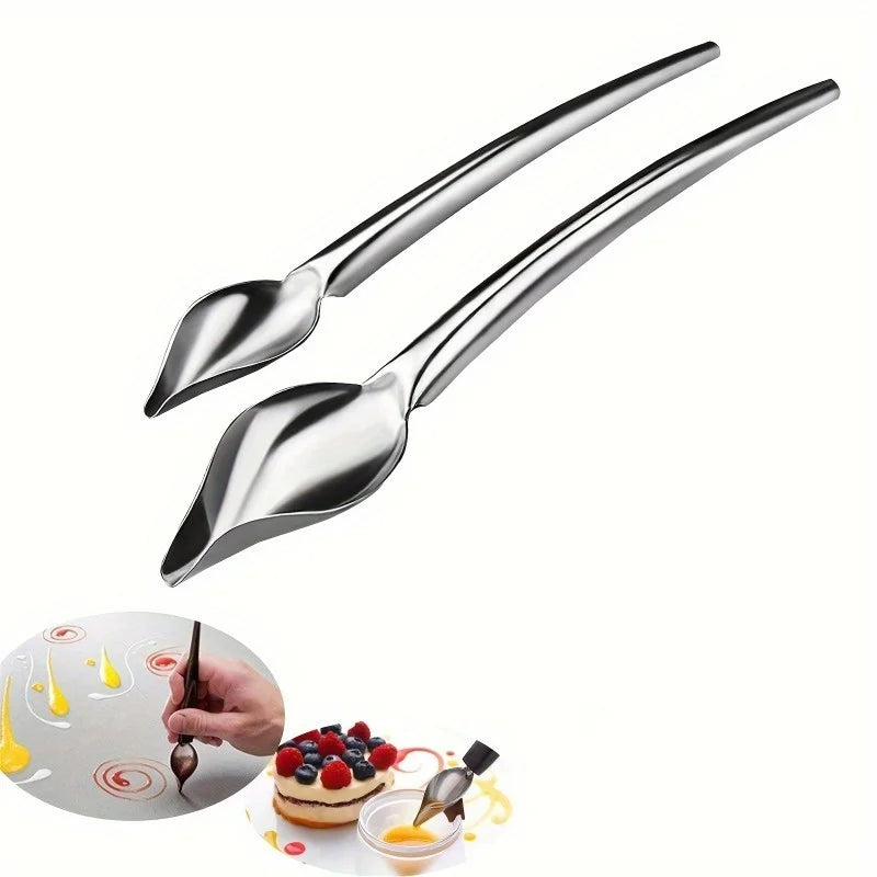 Stainless Steel Drizzle Spoon – Reusable Decorating Drawing Spoon Decorating Spoon Babs