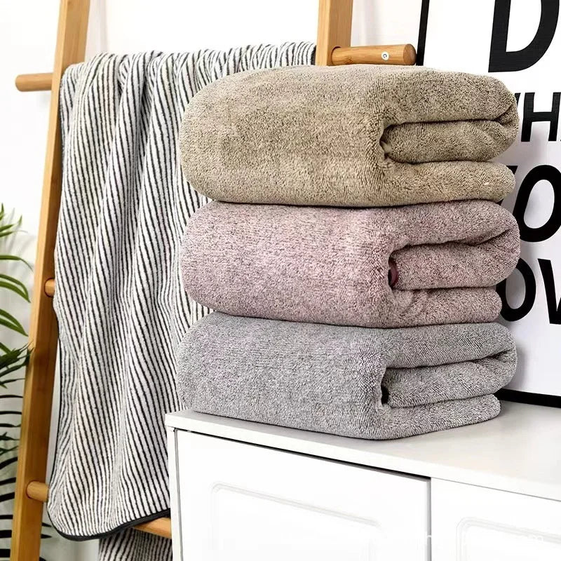 Bamboo Charcoal Coral Velvet Bath Towel – Soft & Quick-Dry Bath Towel Set Babs