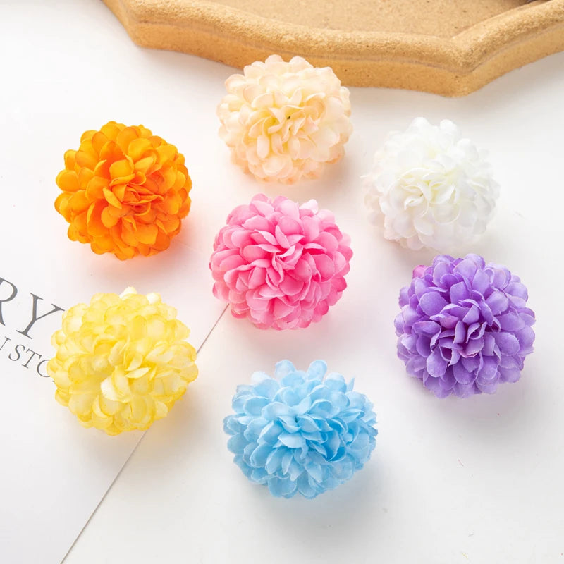 50/100pcs Silk Artificial Hydrangea Flowers – Wedding & DIY Decor Artificial Silk Flowers Babs