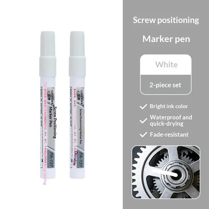 Permanent Waterproof Marker Pen – 1mm Fine Nib, Metal & Wood Permanent Marker Pen Babs White China Mainland