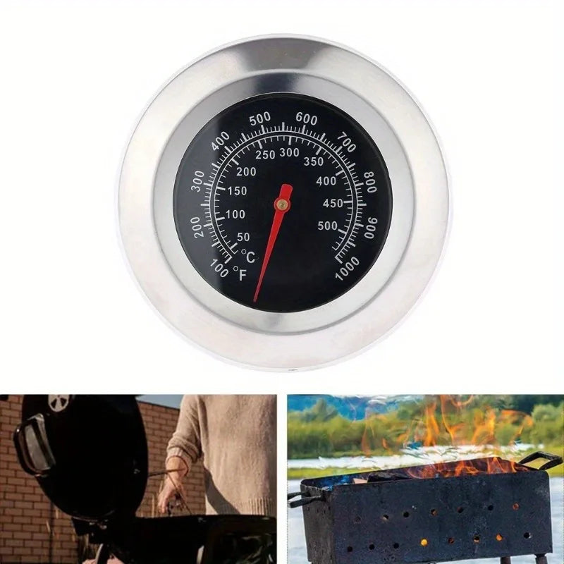 Stainless Steel BBQ Grill Thermometer with Food Probe | Babs Grill Thermometer Babs