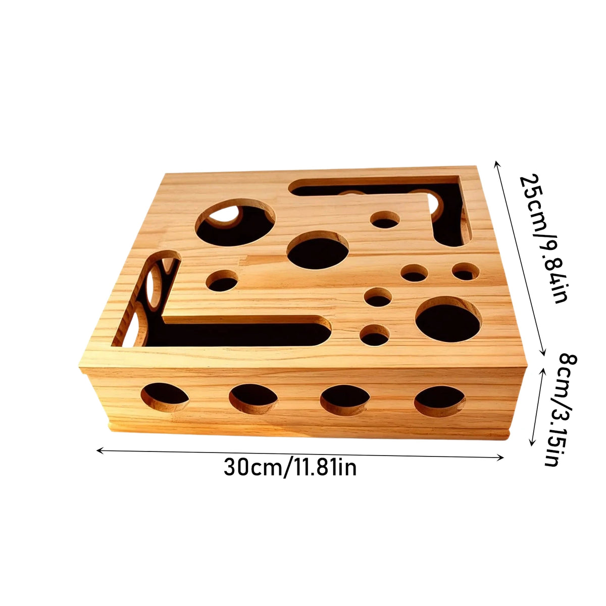 Cat Wooden Scratch Maze Box – Interactive Nail File Enrichment Toy Cat Enrichment Toy Babs