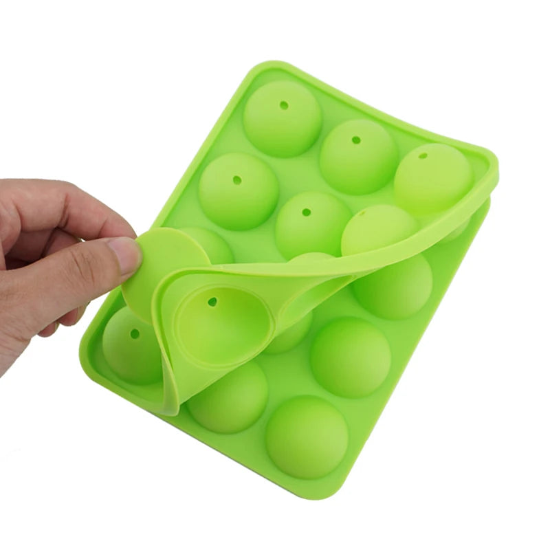 12-Hole Silicone Cake Pop Mold – Ball-Shaped Baking Mould Silicone Baking Mold Babs