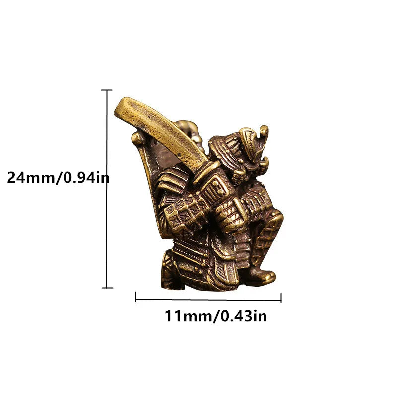 Retro Brass Medieval Warrior Knife Bead Keychain EDC Pendant Keychain Bead Pendant Babs C