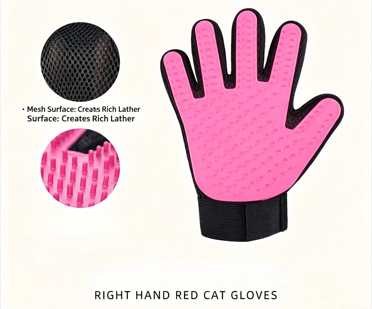 Pet Grooming Glove – Deshedding Brush for Cats & Dogs Pet Grooming Glove Babs 1Pc 3