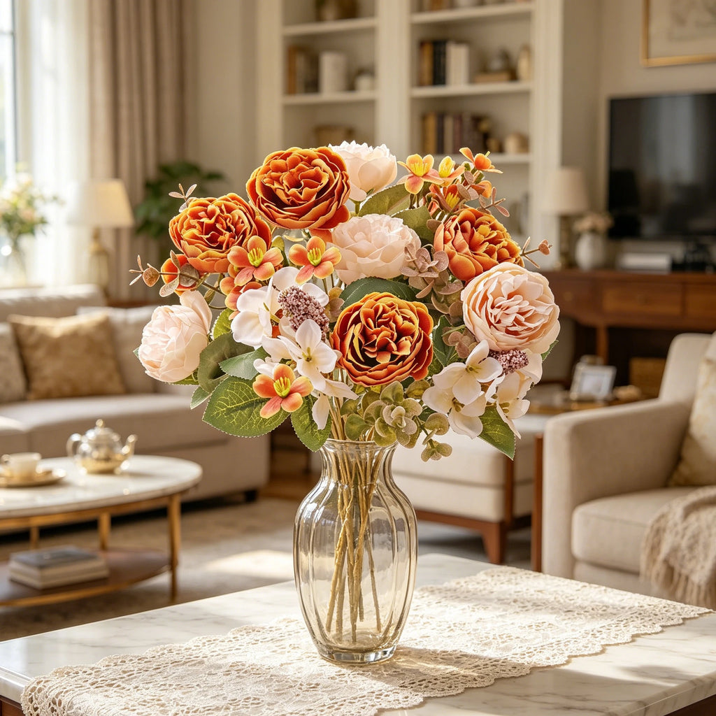 Artificial Silk Peony Flower Branch – Home & Wedding Décor Artificial Silk Flowers Babs