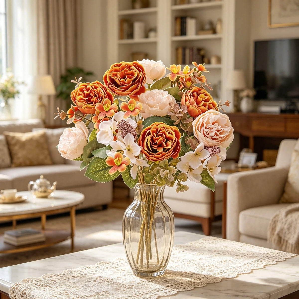 Artificial Silk Peony Flower Branch – Home & Wedding Décor Artificial Silk Flowers Babs
